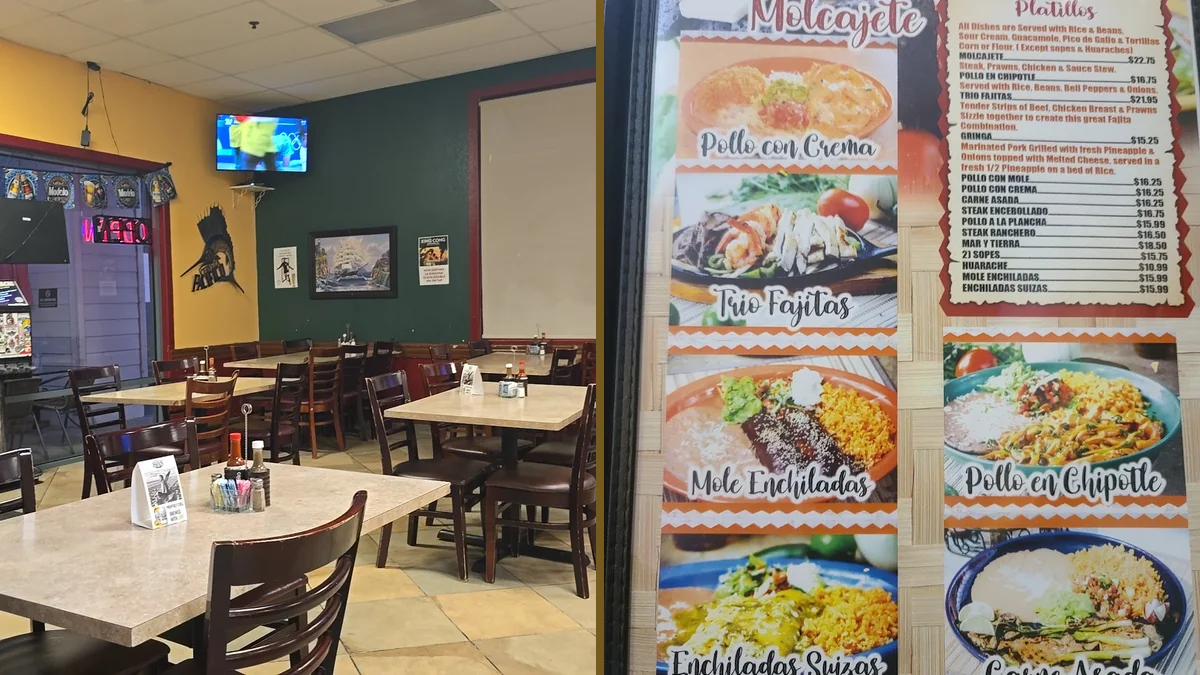 Bar seating beside a restaurant counter.