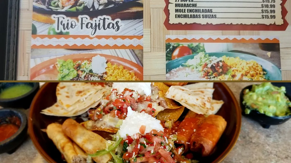 Colorful Mexican plates on a table.